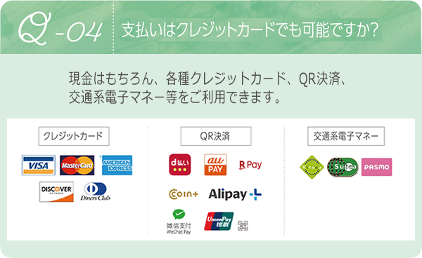 支払いはクレジットカードでも可能ですか